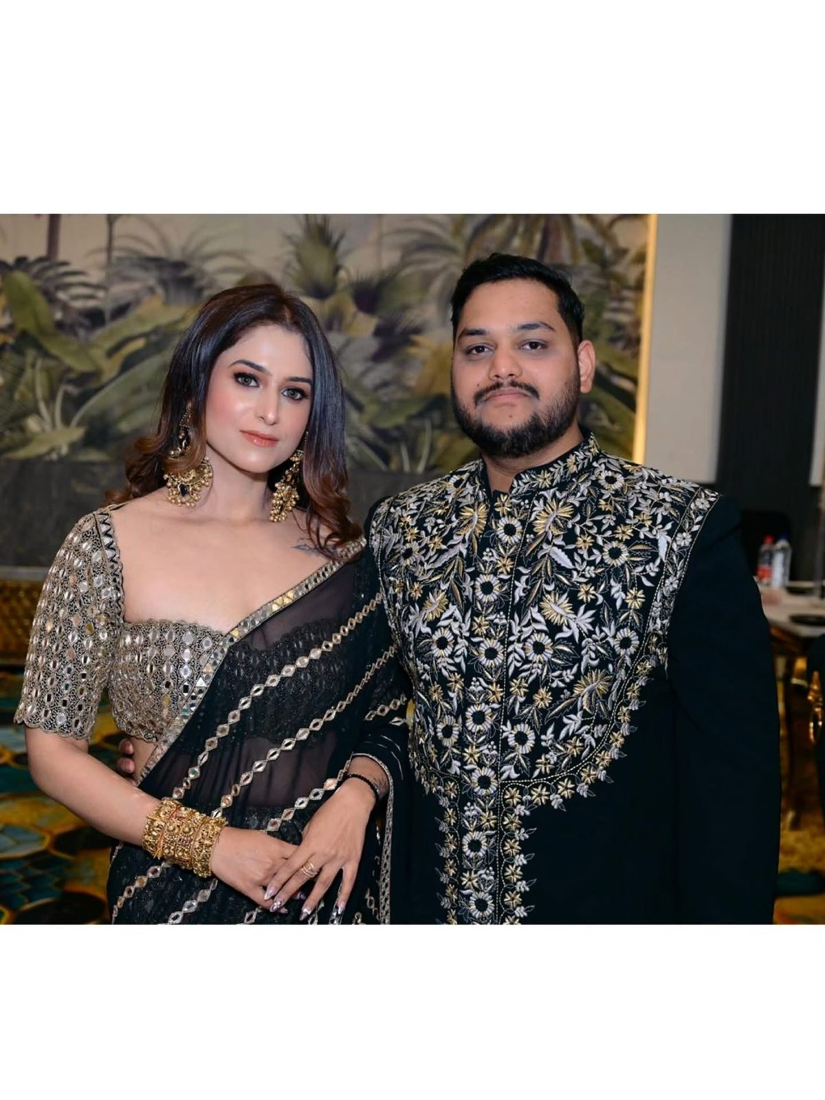 DFG Luxe Mirror-Embroidered Ready-to-Wear Saree-DFG-1812