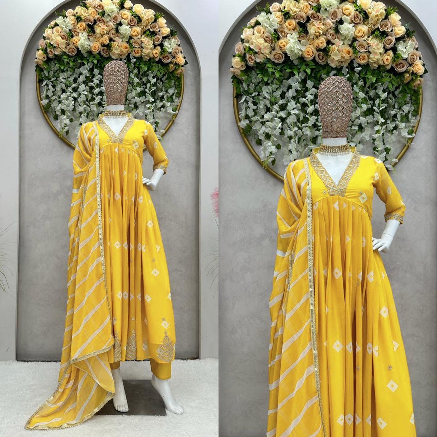 Digital Elegance Faux Georgette Gown Set-KD-1310 ✨👗