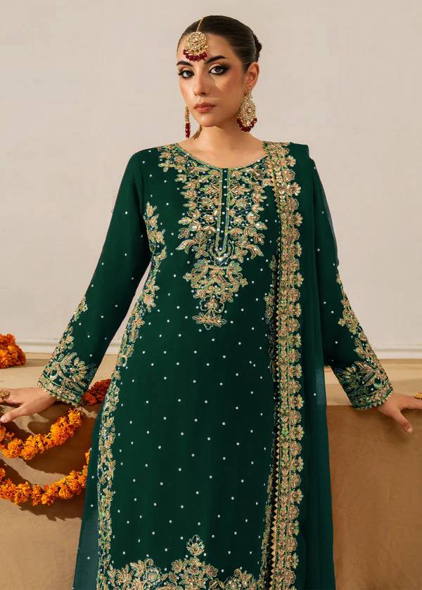 Green colour Festive Collection – Coding Sequin Work Plazo Suit for Women
