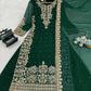 Green colour Festive Collection – Coding Sequin Work Plazo Suit for Women