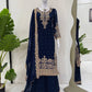 Blue colour Festive Collection – Coding Sequin Work Plazo Suit for Women
