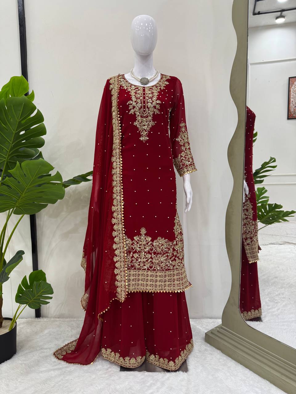 Festive Collection – Coding Sequin Work Plazo Suit for Women