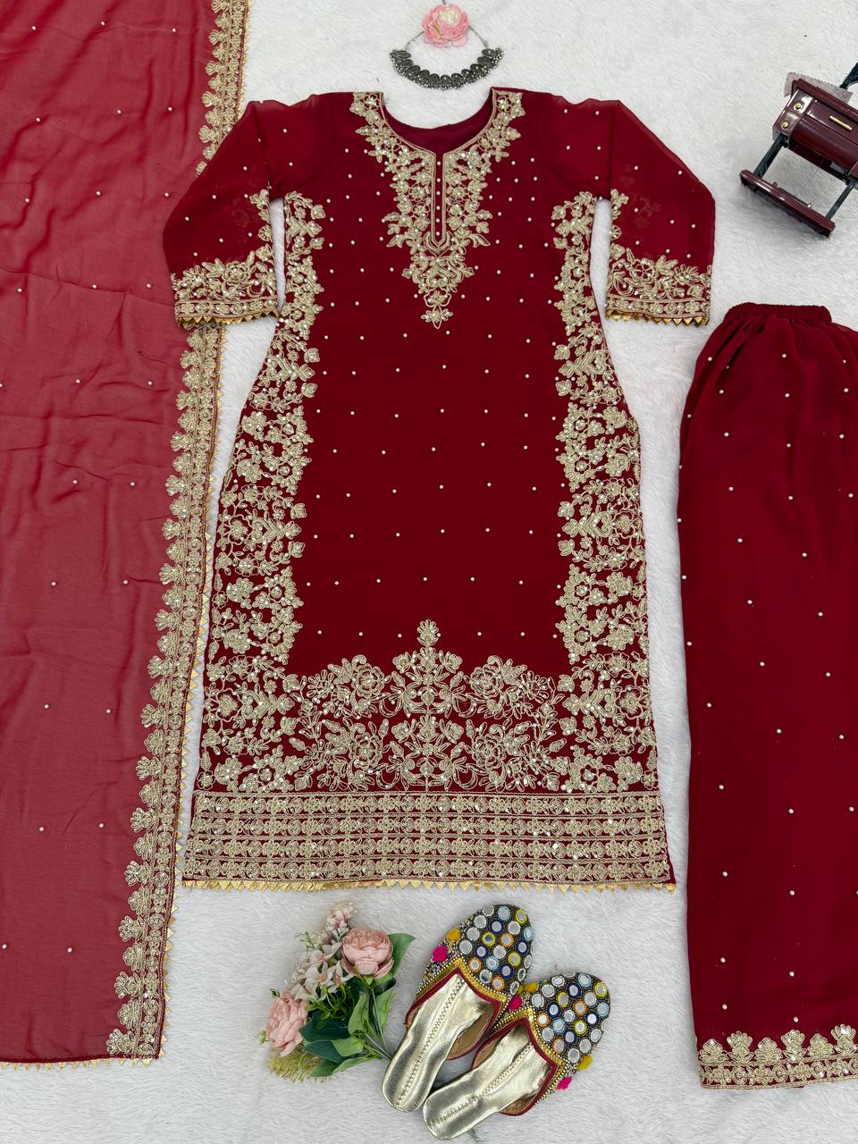Festive Collection – Coding Sequin Work Plazo Suit for Women