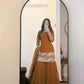 Elegant Faux Georgette Sharara Set with Embroidered Dupatta