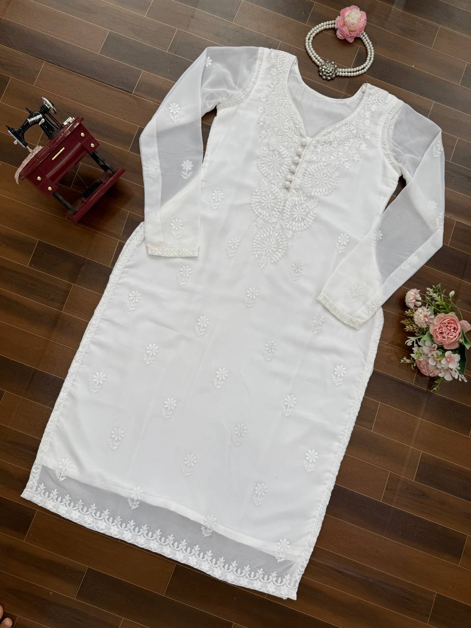 Elegant Faux Georgette Designer Kurti