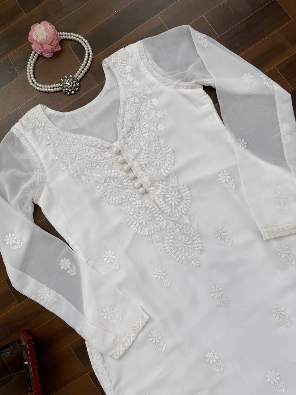Elegant Faux Georgette Designer Kurti