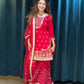 Premium Faux Georgette 3-Piece Sharara Set with Sequin Work
