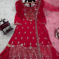 Premium Faux Georgette 3-Piece Sharara Set with Sequin Work