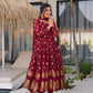 Elegant Jacquard Anarkali Suit with Dupatta