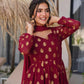 Elegant Jacquard Anarkali Suit with Dupatta