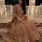 Cofee colour Graceful Faux Georgette Lehenga Choli Set with Sequins Work