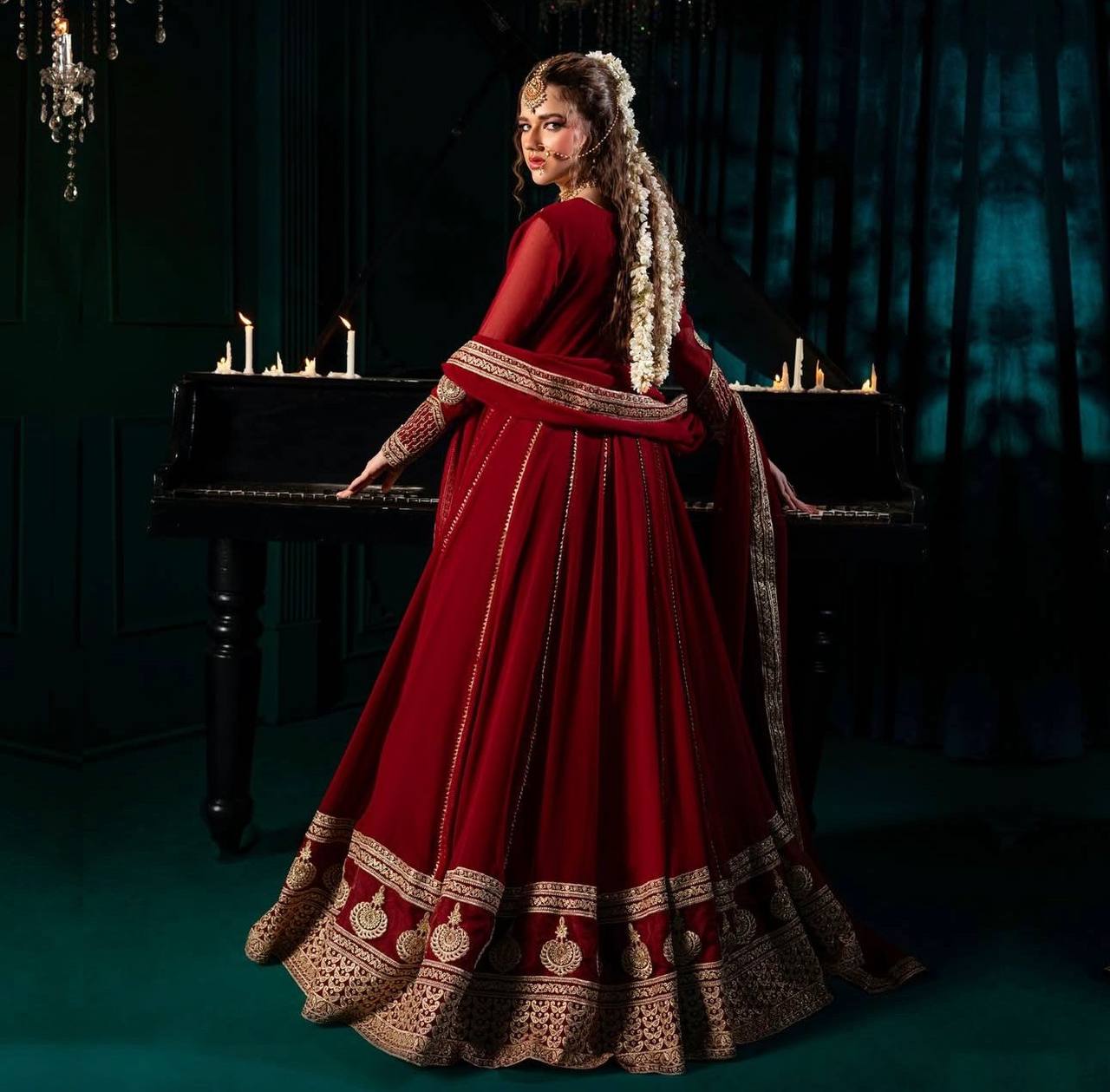 Premium Foux Georgette Anarkali Set with Dupatta