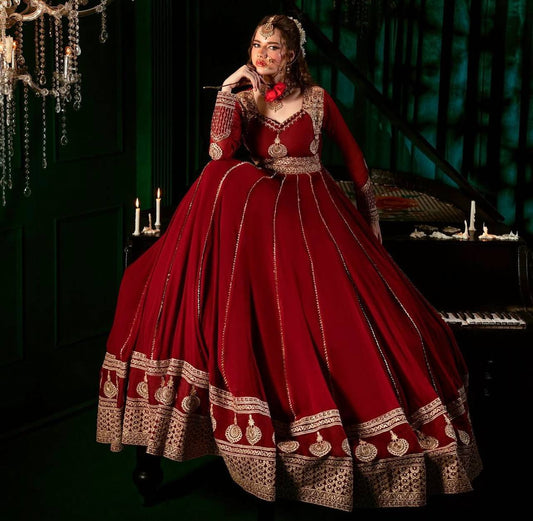 Premium Foux Georgette Anarkali Set with Dupatta