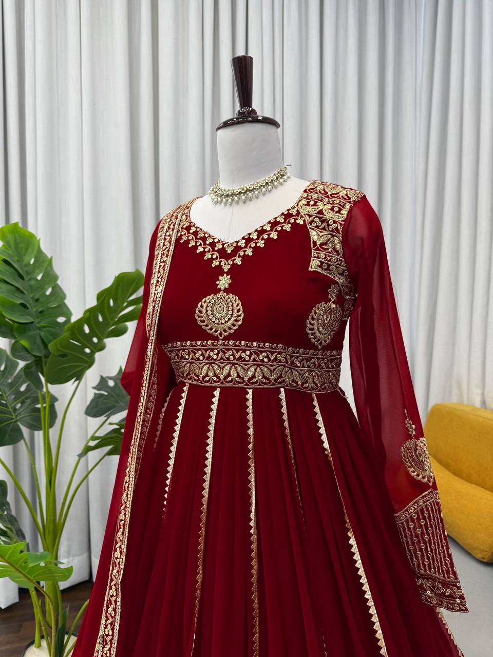 Premium Foux Georgette Anarkali Set with Dupatta