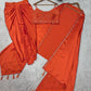 Ready-to-Wear Dhoti Style Set with Shrug & Unstitched Choli
