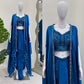 Ready-to-Wear Dhoti Style Set with Shrug & Unstitched Choli
