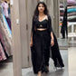 Ready-to-Wear Dhoti Style Set with Shrug & Unstitched Choli