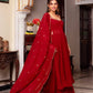 Red Designer Faux Georgette 3-Piece Plazo Set with Real Mirror Handwork (Lightweight | Style Elegance)