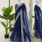 Heavy Organza Silk Designer Saree with LCD Diamond & Sequin Embroidery