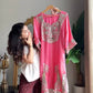 Designer Roman Silk Sharara Set with 9mm Sequin & Mirror Embroidery (Style Elegance)