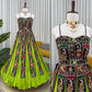 Designer Bangalore Top & Faux Georgette Lehenga Set with Sequin & Dori Work