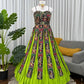 Designer Bangalore Top & Faux Georgette Lehenga Set with Sequin & Dori Work