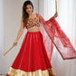 Heavy Rayon Lagdi Patta Lehenga Set with Real Mirror, Kodi & Gamthi Work | 4-Meter Flair