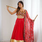 Heavy Rayon Lagdi Patta Lehenga Set with Real Mirror, Kodi & Gamthi Work | 4-Meter Flair