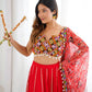 Heavy Rayon Lagdi Patta Lehenga Set with Real Mirror, Kodi & Gamthi Work | 4-Meter Flair