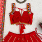 Heavy Rayon Lagdi Patta Lehenga Set with Real Mirror, Kodi & Gamthi Work | 4-Meter Flair