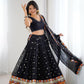 Designer Heavy Faux Georgette Lehenga Set with Real Mirror & Gamthi Thread Work | 4-Meter Flair