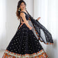 Designer Heavy Faux Georgette Lehenga Set with Real Mirror & Gamthi Thread Work | 4-Meter Flair