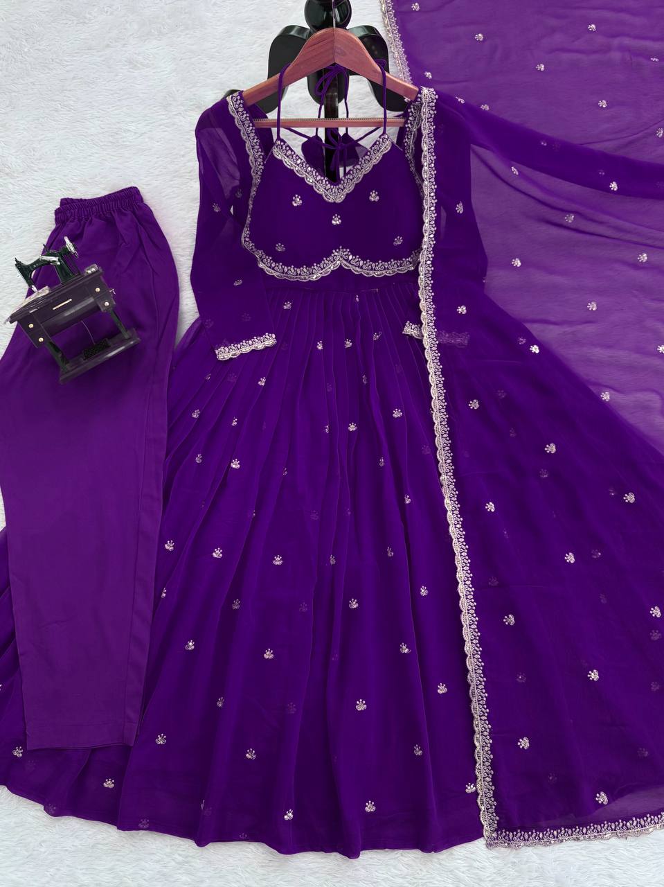 ✨ Designer 3-Piece Anarkali Set – Grace & Comfort Combined