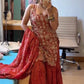 ✨ Traditional Red Sharara Suit with Handwork