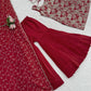 ✨ Traditional Red Sharara Suit with Handwork