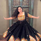 Black Navratri Special Embroidered Gown
