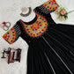 Black Navratri Special Embroidered Gown