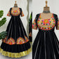 Black Navratri Special Embroidered Gown
