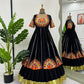 Black Navratri Special Embroidered Gown