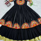 Black Navratri Special Embroidered Gown