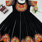 Black Navratri Special Embroidered Gown