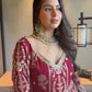 ✨ Maroon Sequence Embroidered Lehenga with Dupatta