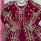 ✨ Maroon Sequence Embroidered Lehenga with Dupatta