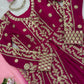✨ Maroon Sequence Embroidered Lehenga with Dupatta