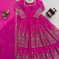 Magenta Pink Embroidered Anarkali with Dupatta – Elegant Festive Wear