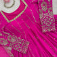 Magenta Pink Embroidered Anarkali with Dupatta – Elegant Festive Wear