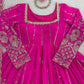 Magenta Pink Embroidered Anarkali with Dupatta – Elegant Festive Wear
