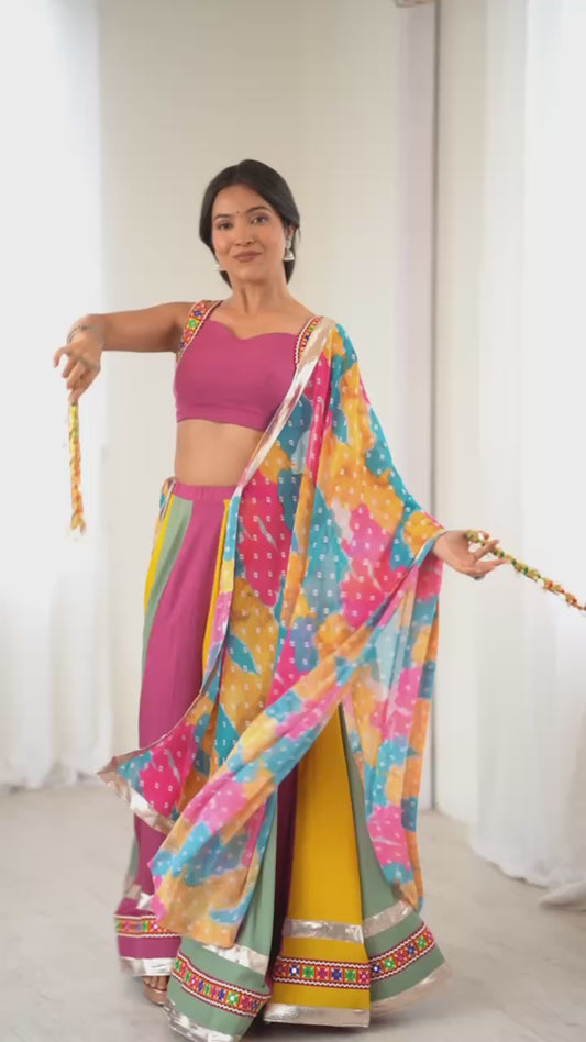 Heavy Rayon Lehenga Set with Real Mirror & Gamthi Thread Work | 4-Meter Flair