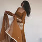 Elegant Faux Georgette Sharara Set with Embroidered Dupatta