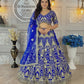 ✨ Glamour Flare Soft Net Lehenga Set-1790-BLUE✨